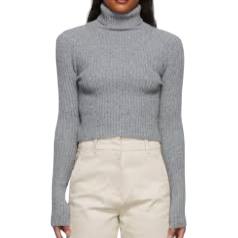 Ribbed turtleneck sweater small 4-6 comfortable stretch